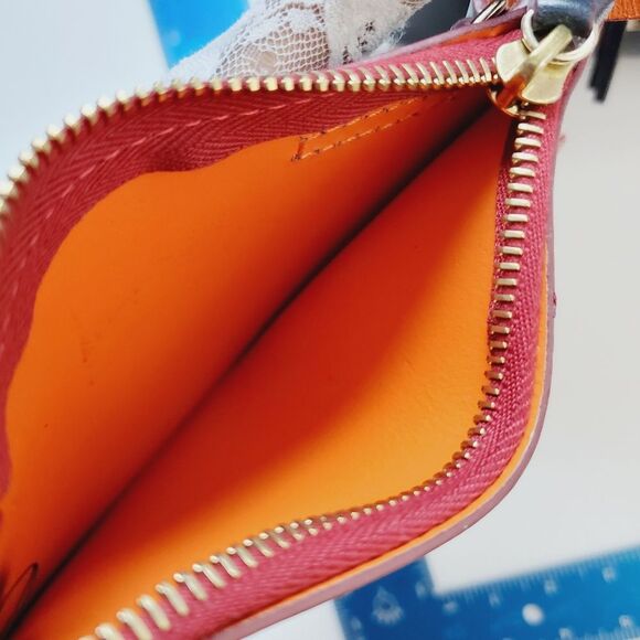 Dooney Bourke Serena Small Hobo Bucket Shoulder Bag Navy Orange - Picture 8 of 16